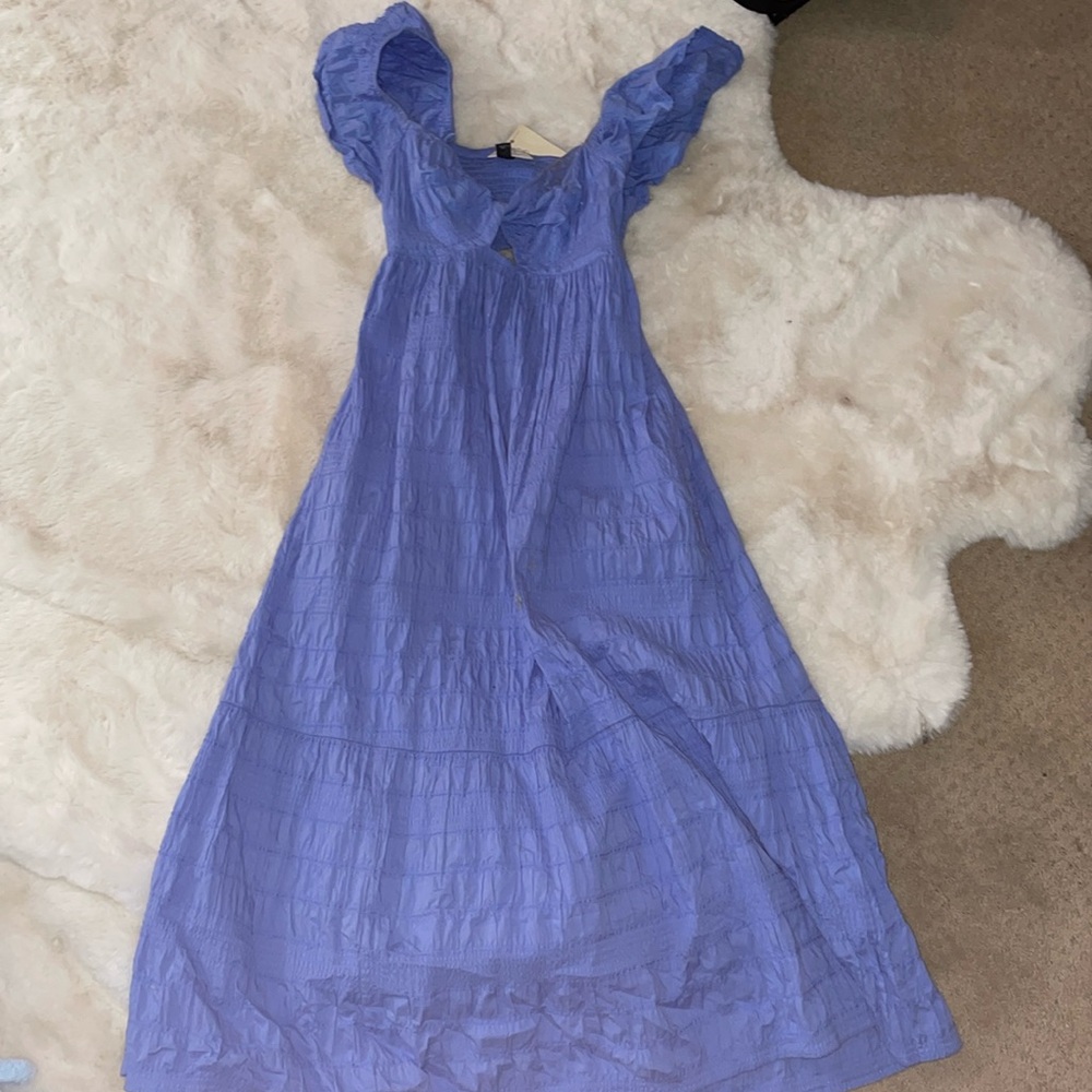 Blue long dress